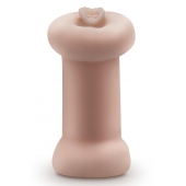 Телесный люминесцентный двусторонний мастурбатор Tasha - Blush Novelties - в Элисте купить с доставкой