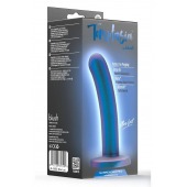 Синяя насадка с гладкой поверхностью Surrender 5.75 Inch Intermediate Pegging Dildo - 14,6 см. - Blush Novelties - купить с доставкой в Элисте