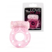 Розовое эрекционное виброкольцо с бабочкой - 1137 - в Элисте купить с доставкой