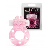 Розовое эрекционное виброкольцо в форме зайчика - 1137 - в Элисте купить с доставкой