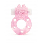 Розовое эрекционное виброкольцо в форме зайчика - 1137 - в Элисте купить с доставкой