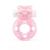 Розовое эрекционное виброкольцо в форме мишки - 1137 - в Элисте купить с доставкой