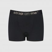 Черные трусики-боксеры для фиксации насадок Strap-on-me Harness Lingerie Allure - size XS - Strap-on-me - купить с доставкой в Элисте