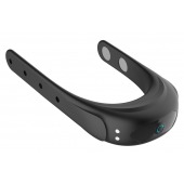 Черное эрекционное виброкольцо на ремешках - Boys of Toys - в Элисте купить с доставкой