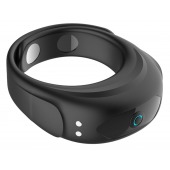 Черное эрекционное виброкольцо на ремешках - Boys of Toys - в Элисте купить с доставкой