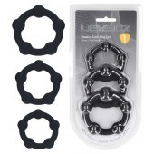 Набор из 3 эрекционных колец Beaded Silicone Cockring Set - Shots Media BV - в Элисте купить с доставкой