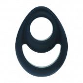 Черное эрекционное кольцо Double Ergo Silicone Cockring - Shots Media BV - в Элисте купить с доставкой