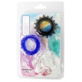 Набор из 3 эрекционных колец разного цвета и рельефа - Boys of Toys - в Элисте купить с доставкой