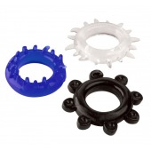 Набор из 3 эрекционных колец разного цвета и рельефа - Boys of Toys - в Элисте купить с доставкой