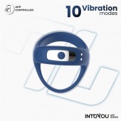 Синее интерактивное эрекционное виброкольцо Rank - Intoyou - в Элисте купить с доставкой