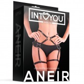 Черные стрепы на бёдра Aneir - Intoyou - купить с доставкой в Элисте