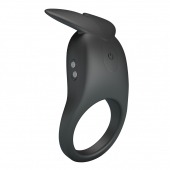 Черное перезаряжаемое виброкольцо Carlton - Baile - в Элисте купить с доставкой