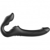 Черный безремневой страпон с 3 моторами - Ibiza - купить с доставкой в Элисте