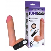 Фаллическая насадка Харнесс UNICOCK 6  с вибрацией - 18 см. - LOVETOY (А-Полимер) - купить с доставкой в Элисте