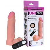Фаллическая насадка Харнесс UNICOCK 8  с вибрацией - 20 см. - LOVETOY (А-Полимер) - купить с доставкой в Элисте