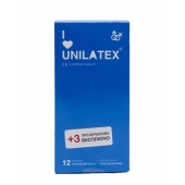 Классические презервативы Unilatex Natural Plain - 12 шт. + 3 шт. в подарок - Unilatex - купить с доставкой в Элисте