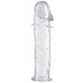 Гладкая прозрачная насадка с усиками под головкой - 12,5 см. - Toyfa Basic - в Элисте купить с доставкой