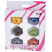 Набор из 6 разноцветных эрекционных колец - Toyfa Basic - в Элисте купить с доставкой