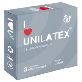 Презервативы с рёбрами Unilatex Ribbed - 3 шт. - Unilatex - купить с доставкой в Элисте