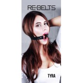 Чёрный кожаный чокер-кляп Tyra Black - Rebelts - купить с доставкой в Элисте