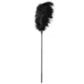Стек с большим чёрным пером Large Feather Tickler - 65 см. - Blush Novelties - купить с доставкой в Элисте