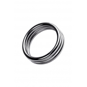 Металлическое эрекционное кольцо с рёбрышками размера L - ToyFa - в Элисте купить с доставкой