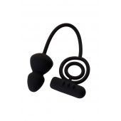 Чёрное эрекционное кольцо с вибростимулятором и анальным хвостом - Erotist Adult Toys - в Элисте купить с доставкой