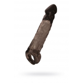 Чёрная насадка на пенис Tс подхватом - 19,5 см. - ToyFa - в Элисте купить с доставкой