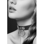 Узенький ошейник из полиуретана с кольцом - Bijoux Pour Toi - купить с доставкой в Элисте