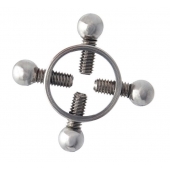 Серебристые зажимы для сосков на винтах - ToyFa - купить с доставкой в Элисте