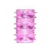 Розовая насадка на пенис Rings Armour - Lola Games - в Элисте купить с доставкой