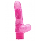 Розовый водонепроницаемый вибратор JELLY JOY ELASTIC ENIGMA MULTISPEED VIBE - 15 см. - Dream Toys