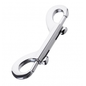 Серебристый двухсторонний карабин TOYFA Metal - ToyFa - купить с доставкой в Элисте