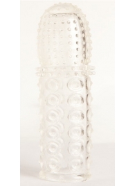 Прозрачная закрытая гелевая насадка - 13,5 см. - Toyfa Basic - в Элисте купить с доставкой