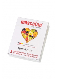 Жёлтые презервативы Masculan Ultra Tutti-Frutti с фруктовым ароматом - 3 шт. - Masculan - купить с доставкой в Элисте