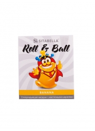 Стимулирующий презерватив-насадка Roll   Ball Banana - Sitabella - купить с доставкой в Элисте