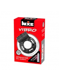 Чёрное эрекционное виброкольцо Luxe VIBRO  Африканский Эль Дьябло  + презерватив - Luxe - в Элисте купить с доставкой