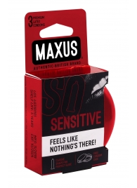 Ультратонкие презервативы в железном кейсе MAXUS Sensitive - 3 шт. - Maxus - купить с доставкой в Элисте