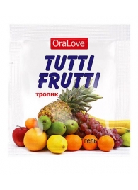 Пробник гель-смазки Tutti-frutti со вкусом тропических фруктов - 4 гр. - Биоритм - купить с доставкой в Элисте