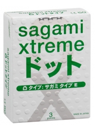 Презервативы Sagami Xtreme SUPER DOTS с точками - 3 шт. - Sagami - купить с доставкой в Элисте