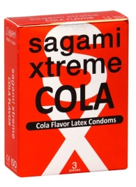 Ароматизированные презервативы Sagami Xtreme COLA - 3 шт. - Sagami - купить с доставкой в Элисте