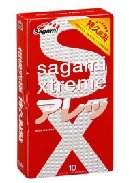 Утолщенные презервативы Sagami Xtreme Feel Long с точками - 10 шт. - Sagami - купить с доставкой в Элисте