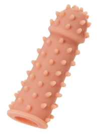 Телесная реалистичная насадка KOKOS Extreme Sleeve 03 с дополнительной стимуляцией - 12,7 см. - KOKOS - в Элисте купить с доставкой