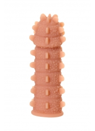 Телесная реалистичная насадка KOKOS Extreme Sleeve 04 с дополнительной стимуляцией - 12,7 см. - KOKOS - в Элисте купить с доставкой