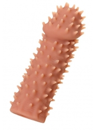 Телесная реалистичная насадка KOKOS Extreme Sleeve 07 с дополнительной стимуляцией - 12,7 см. - KOKOS - в Элисте купить с доставкой