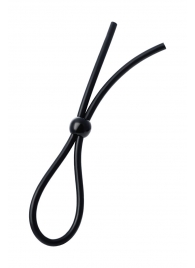 Черное лассо на пенис с одной бусиной - A-toys - в Элисте купить с доставкой
