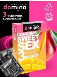 Презервативы для орального секса DOMINO Sweet Sex с ароматом манго - 3 шт. - Domino - купить с доставкой в Элисте