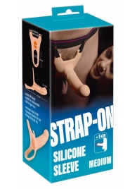 Силиконовый полый страпон на ремнях Silicone Strap-on - 16 см. - Orion - купить с доставкой в Элисте