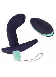 Темно-фиолетовый вибростимулятор простаты с пультом ДУ Remote Controlled Prostate Plug - Orion - в Элисте купить с доставкой