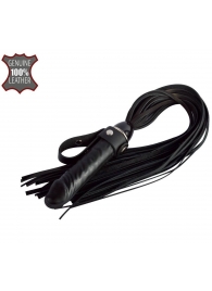 Черная плеть  Ковбой  с ручкой-фаллосом - 55 см. - Sitabella - купить с доставкой в Элисте